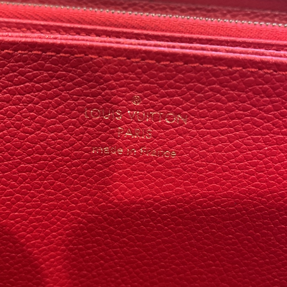 Louis Vuitton Red Empreinte Leather Zip Wallet - Picture 15 of 16